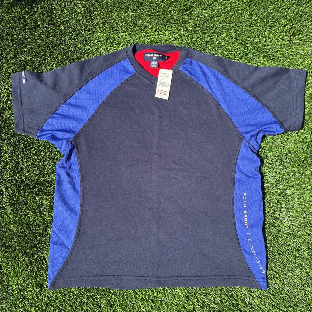 Ralph Lauren Navy & Royal Blue Sport Short Sleeve Polo